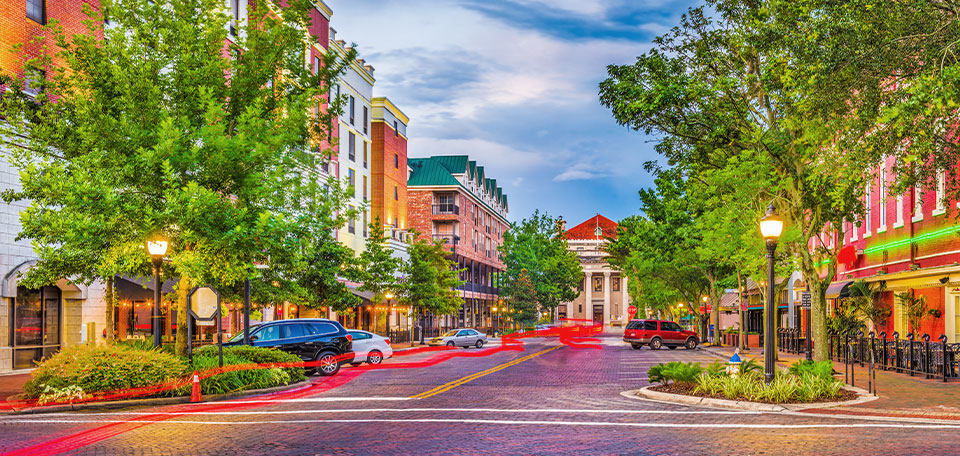 Downtown of Gainesville, FL, USA Panorama of Downtown Gainesville, FL